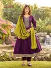 Gopika By Aanchi Vichitra Silk Ladies Anarkali Kurtis Set Wholesale Market In Surat
